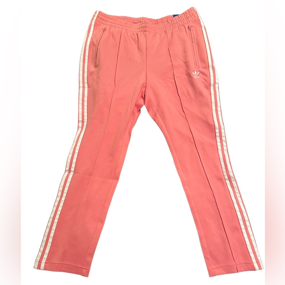 Adidas Womens Pink Elastic Waist Stretch Activewear Pants Size 1X Slim Fit NWT